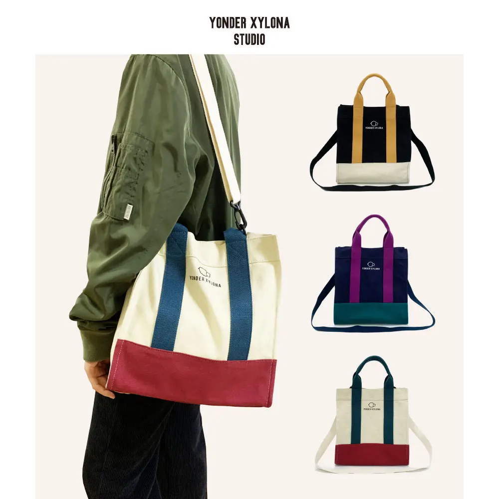 

Original Designer Brand Canvas Tote Bag Eco Shopping Bag Shoulder Bag Crossbody Bag Contrasting Colors Unisex Fashion Gym Bag