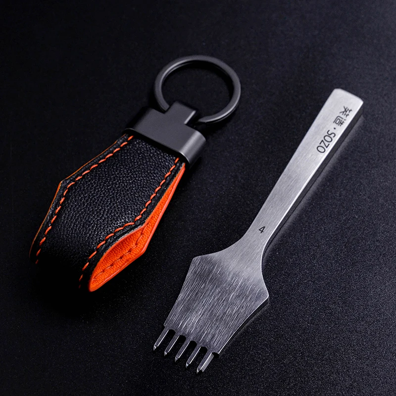 SOZO Handmade Leather Chisel Hole Punch Completely Polishing Diamond Pricking Iron Craft tool 3/4mm 1-2-5-7 teeth DIY |