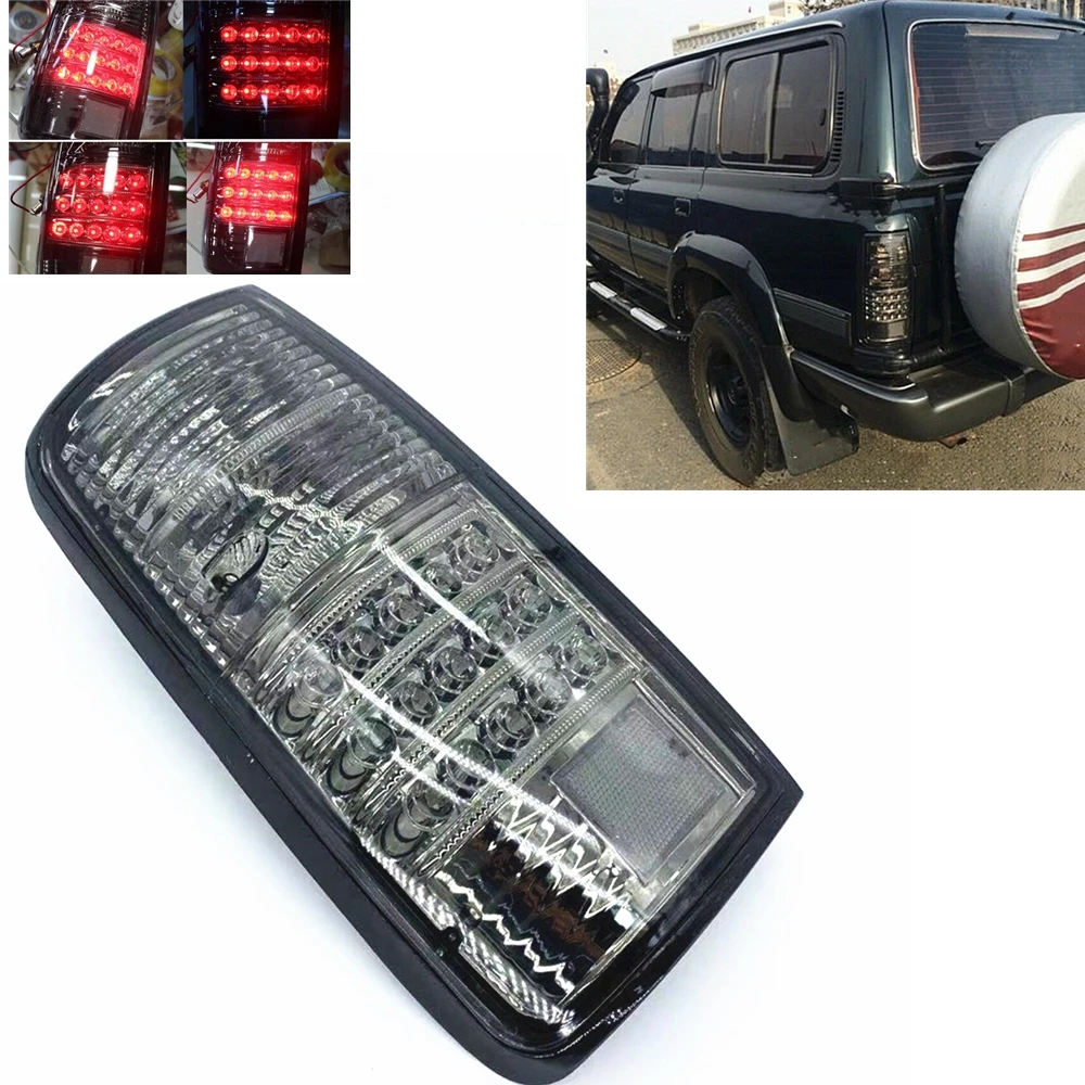 

Rear Bumper Lamp LED Bulb Side Smoke Black Tail Fog Light Taillamp For Toyota Land Cruiser 4500 LC80 FJ80 Prado 1991-1996