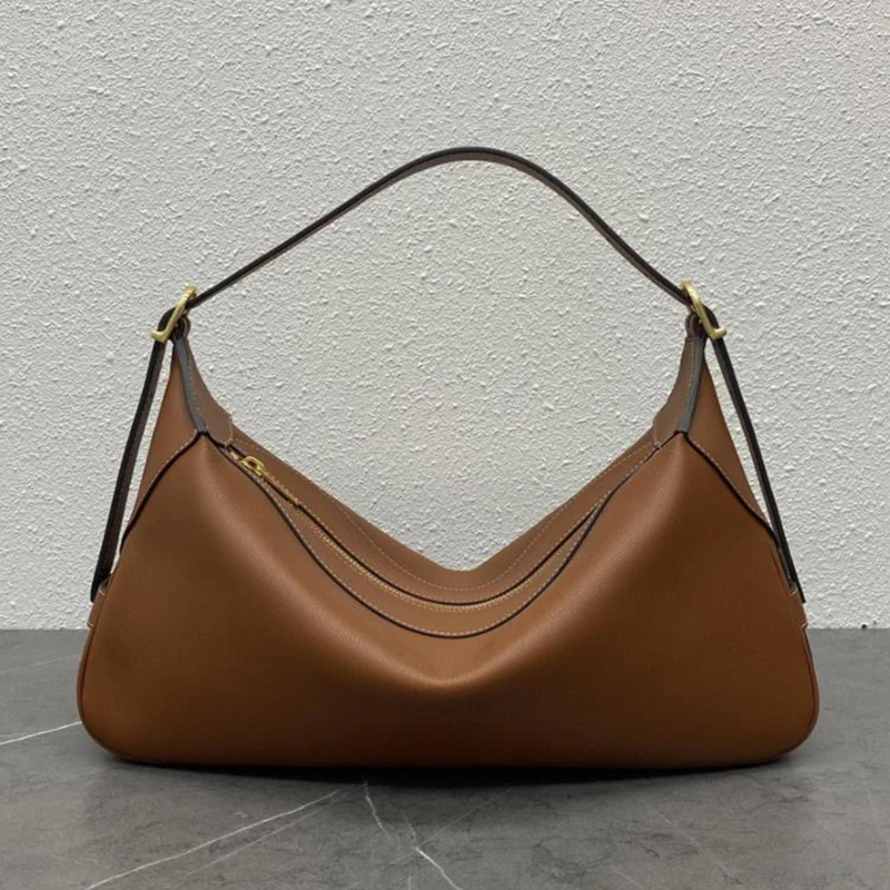 New Fashion Women's Bag Genuine Leather Lady Underarm Shoulder Bag Female Popular Commuter Messenger Handbag