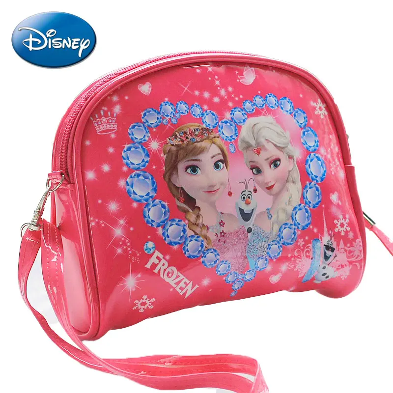 

Cartoon Cute Children's Bag PU Leather Snack Bag Fashion Frozen Disney Princess Girl Bag Kids One Shoulder Crossbody Bag