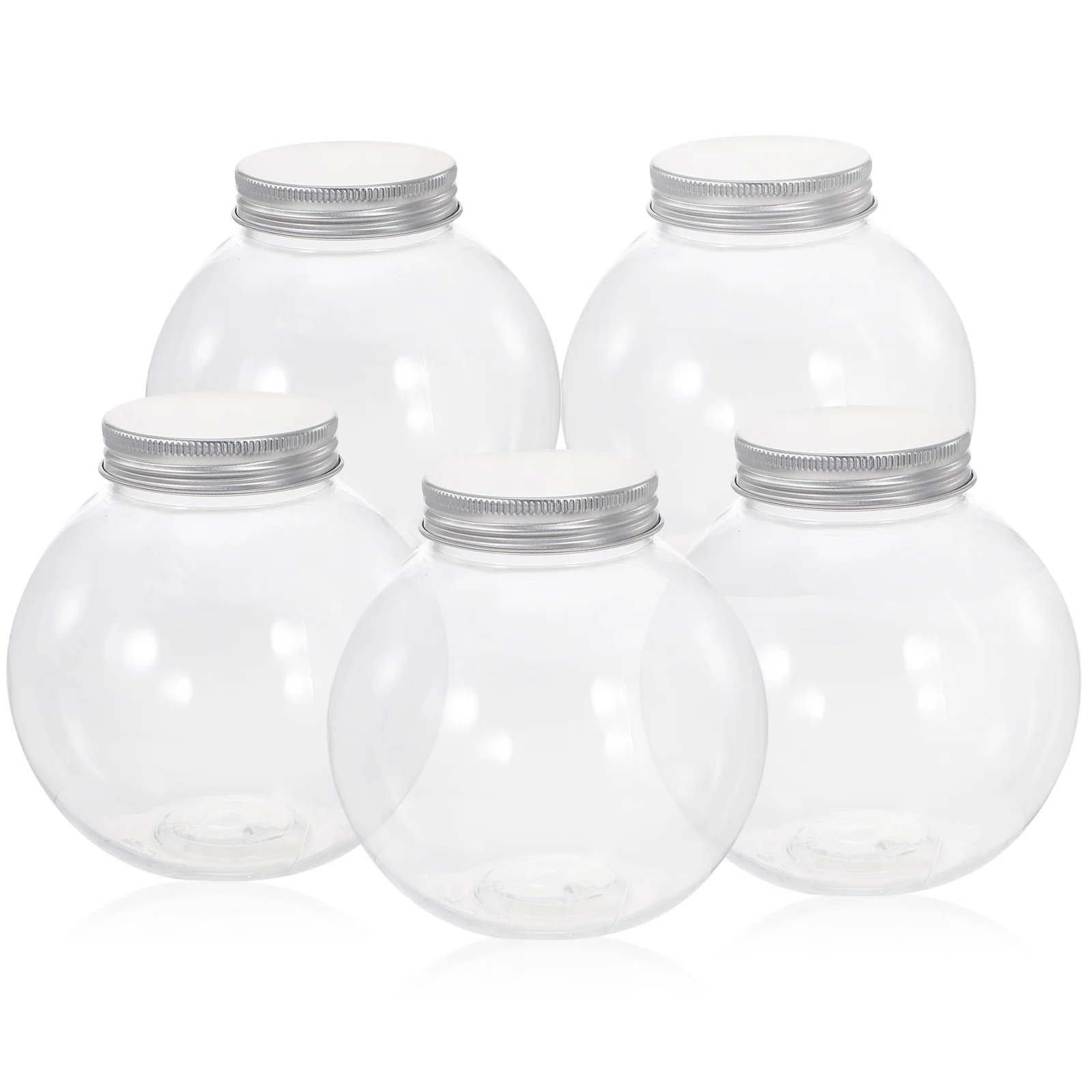 

5pcs Christmas Candy Jar Ball Shaped Candy Container Party Treats Bottle