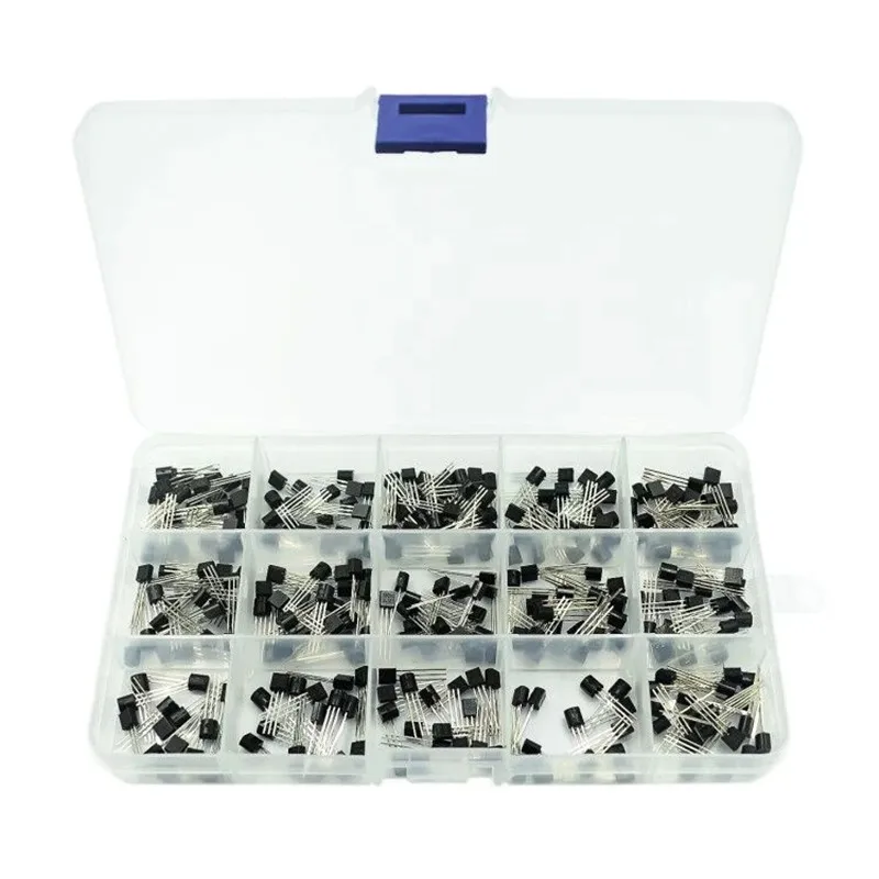 

15Value TO-92 Transistor Assorted Kit S9012 S9013 S9014 S8050 S8550 2N3904 2N3906 BC327 BC337 TI431 MPSA42 MPSA92 A1015 13001