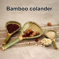 bamboo weaving colander natural handmade weaved filtered spoon handmade weaved filtered noodles foods drying for lo mein spoon