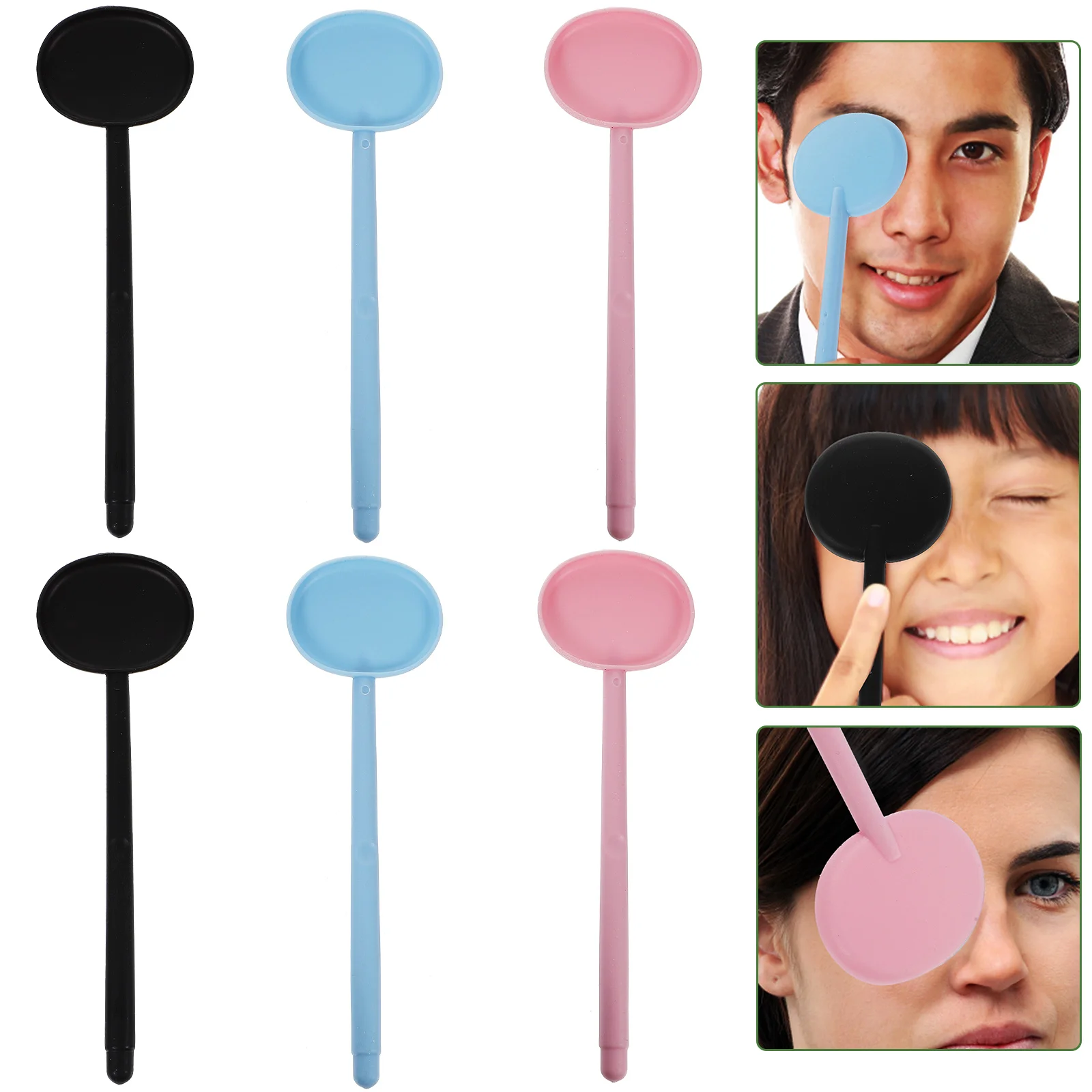 

Eye Occluder Exam Handheld Holes Scoop Visor Deluxe Handle Pinholes Test Plastic Examinations Optics Optometry Instrument Visual