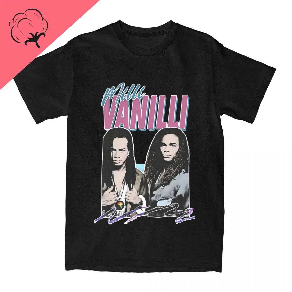 Повседневные футболки Pop Milli Vanilli Music для мужчин и женщин хлопковые одежда с