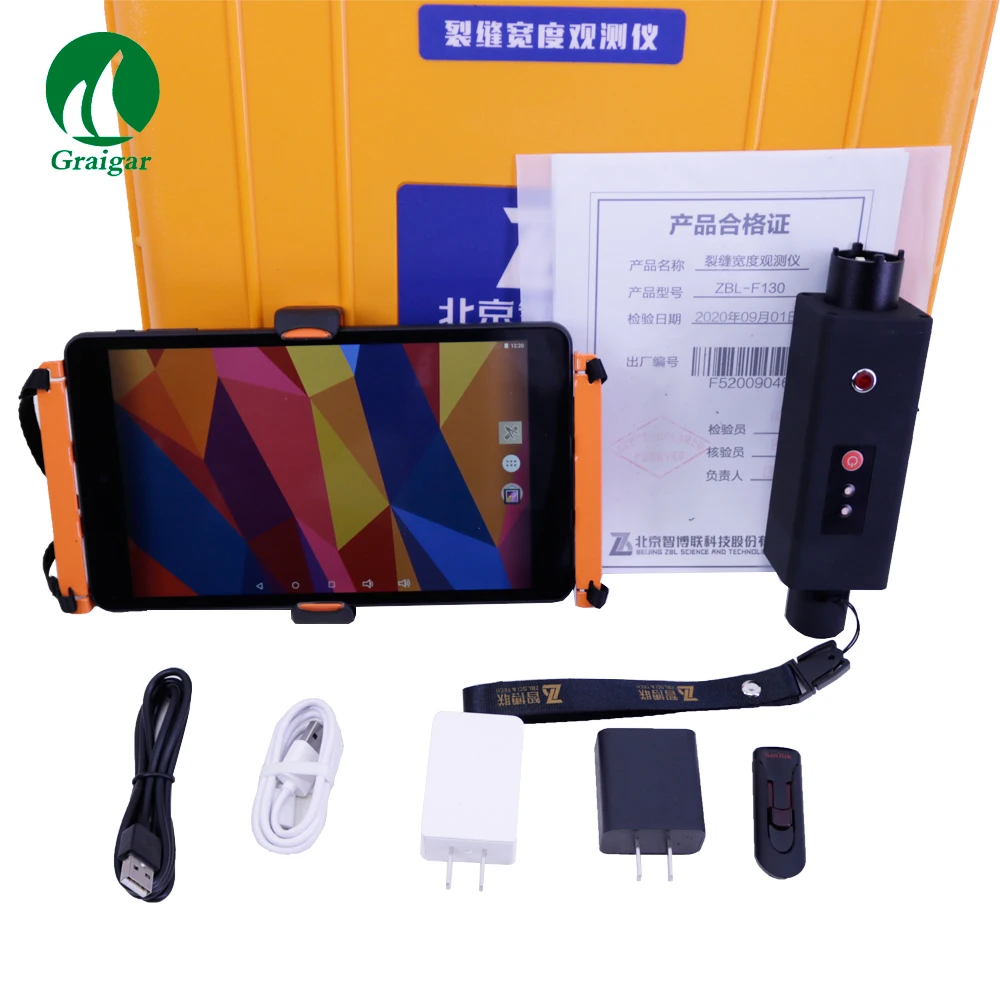 

ZBL-F130 Portable Wall Concrete Crack Width Detector with Touch Screen PC Building Tool Test Accuracy 0.01(mm)