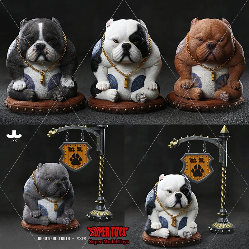 JXK x скоро 1/6 модель уличного истребителя собаки с ожерельем и подушкой