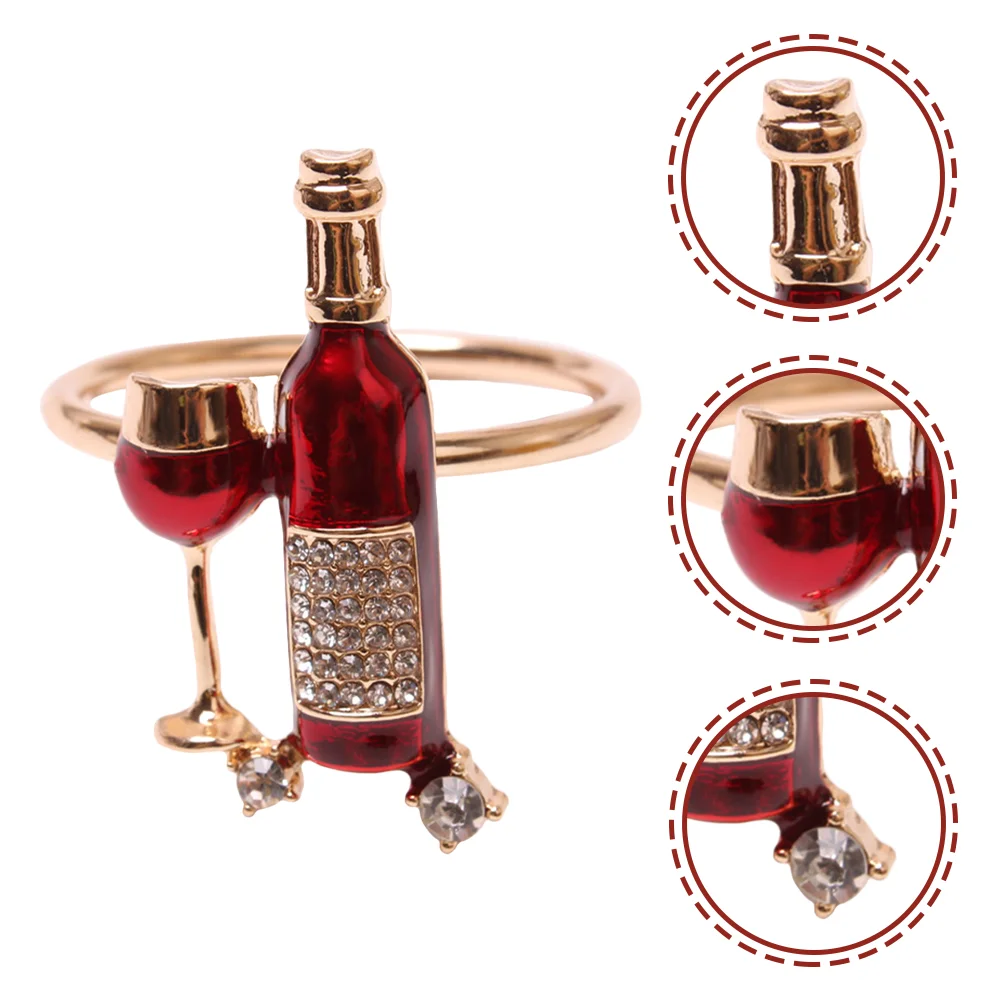 

Napkin Ring Holder Ringsholiday Napkins Party Circle Serviette Buckle Decorativedining Bottle Rhinestone Holders Christmas
