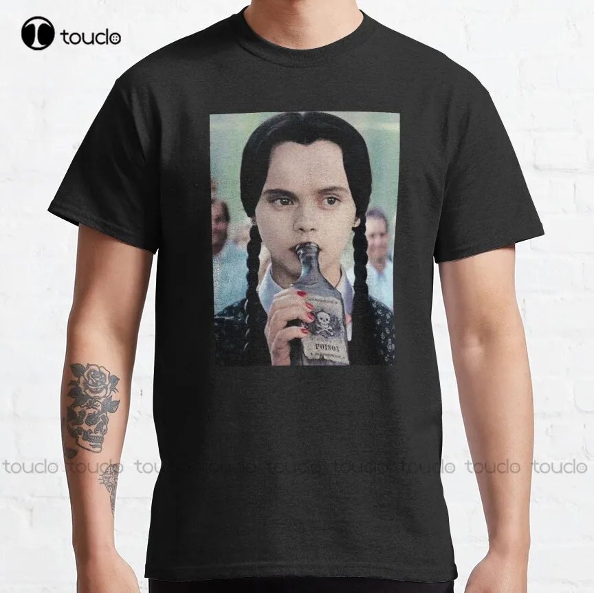 

Wednesday Addams "Poison" Classic T-Shirt 2Xl Shirts For Men Outdoor Simple Vintag Casual T Shirts Custom Gift Xs-5Xl Tshirt