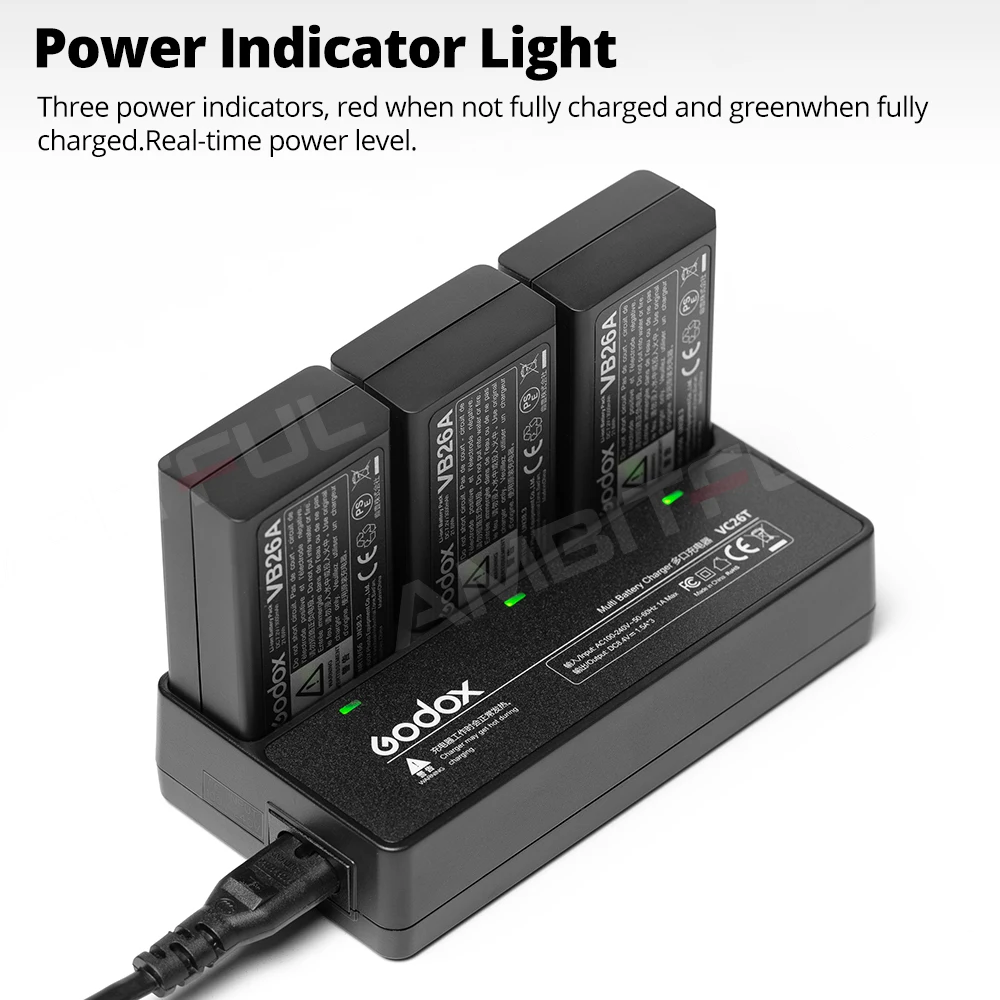 Зарядное устройство Godox VC-26T VC26T для VB26 Battery V1 Flash |