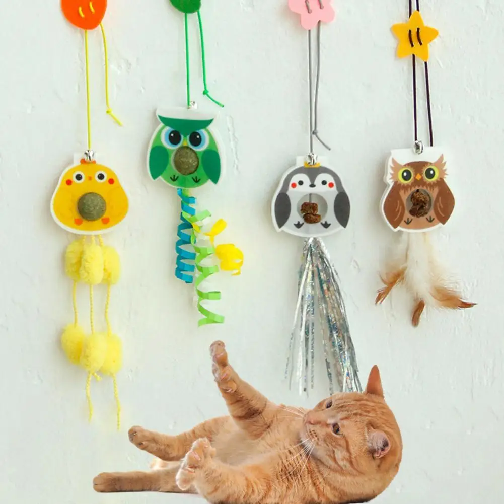 

Безопасная Интерактивная кошачья мята, подвесная Автоматическая забавная игрушка, интеллектуальная тренировочная игрушка для кошек, разв...