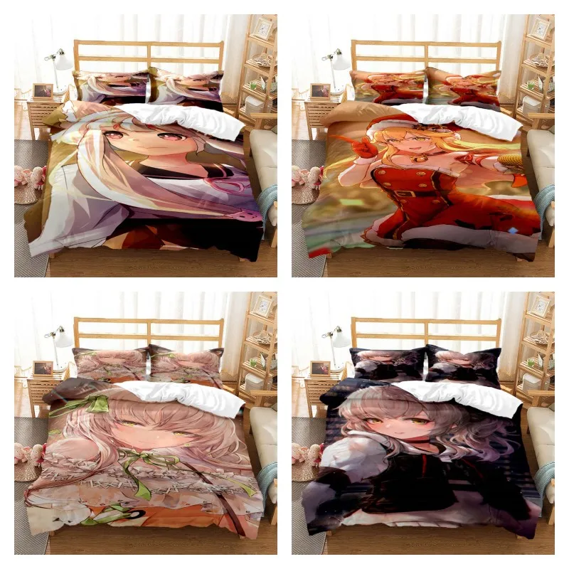 

Cartoon Beautiful Girl Digital Printing Polyester Bedding Set Girl Bedding Set Teenager Bedding Set Gift bed set cotton bedding