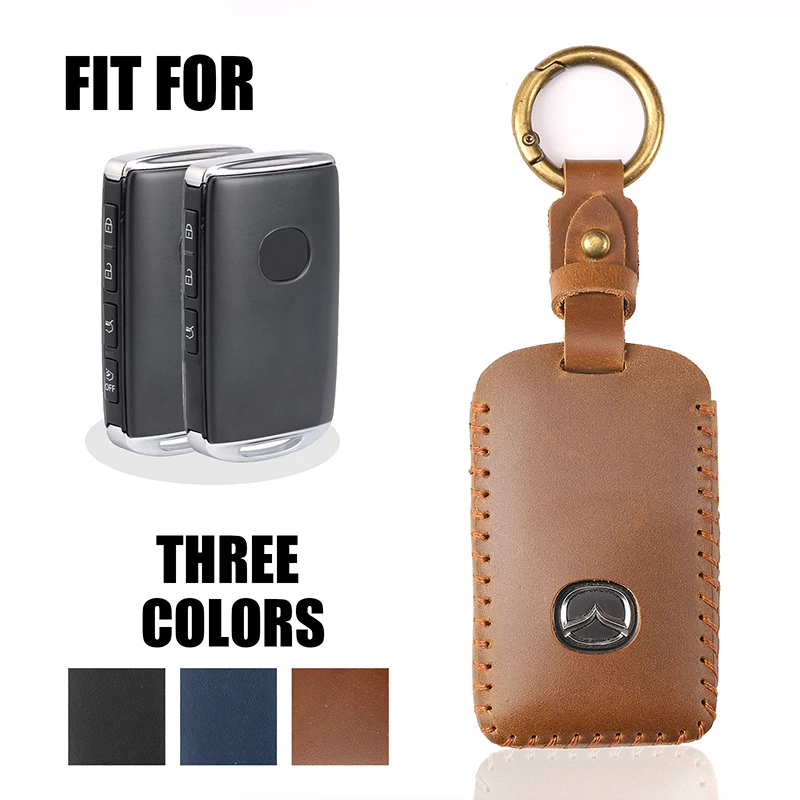 

Брелок из натуральной кожи для Mazda Cx5 Cx7 Cx9 Demio 3 2020 6 Cx30 Gh Axela Atezma6 HandmadeKey чехол Аксессуары для салона автомобиля