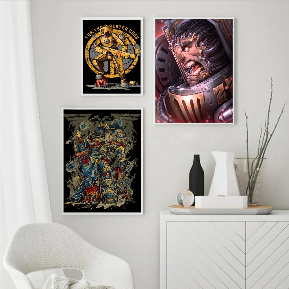 B-Warhammes-D Self-adhesive Art Poster Whitepaper Prints Posters Artwork Aesthetic Wall Painting