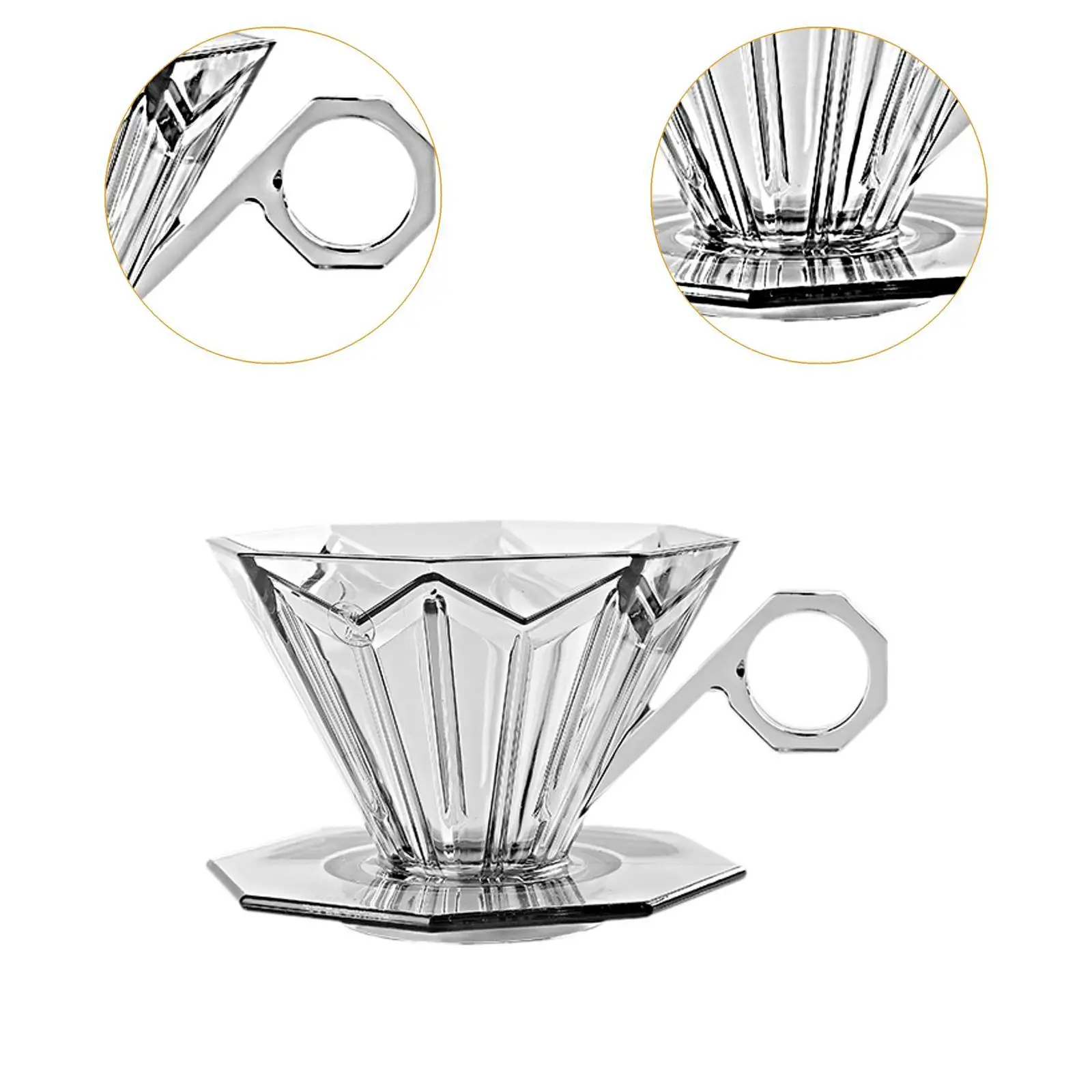 Чашка с фильтром для кофе плоским дном практичный подарок любителей конус