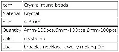 100PCS 4/6/8mm Luxus Österreich Kristall Perlen für Schmuck Machen AB Farbe Facettierte Glas Perlen DIY Armband Ohrringe Halskette – Detail 8