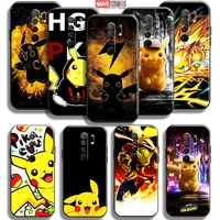 anime pokemon cute pikachu phone case 6 53 inch for xiaomi redmi 9 phone case soft back carcasa silicone cover