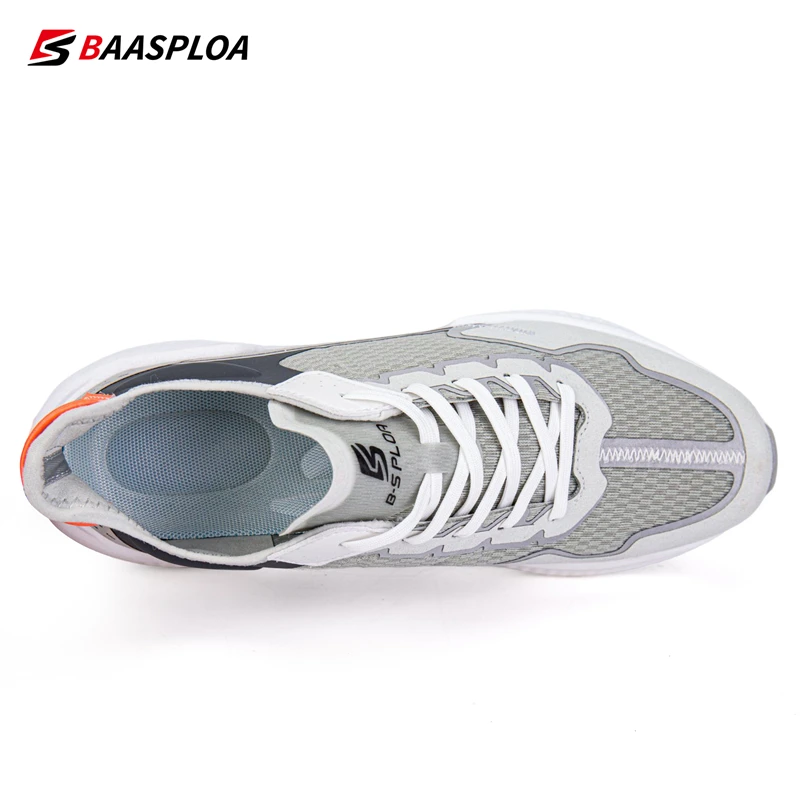 2023 Baasploa Men Running Shoes New Spring Mesh Breathable Sport Shoes Fashion Lightweight Men Sneakers Non-Slip Free Shipping
