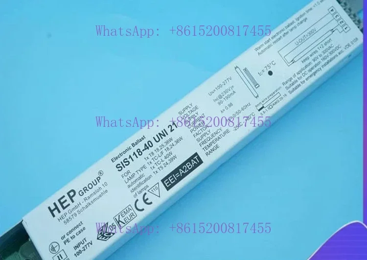 Фото HEP балласт SIS118-40 UNI T8 20W30W40W T5 24W39W100-277V широкое напряжение №3