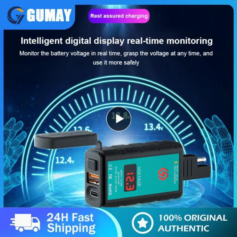 

Usb Temperature Resistant Voltmeter Motorcycle Quick Disconnect Plug Durable Sae To Usb Adapter Two Installation Methods Type-c