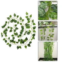 asimulation rattan plant flower artificial fake flower hang green flowers living room wall decoration party home decor 1pc