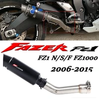 fz1n slip on for exhaust yamaha fz1 n s f fzaer fz1n fz1000 zx1000 2005 2016 motorcycle escape muffler exhaust middle link pipe