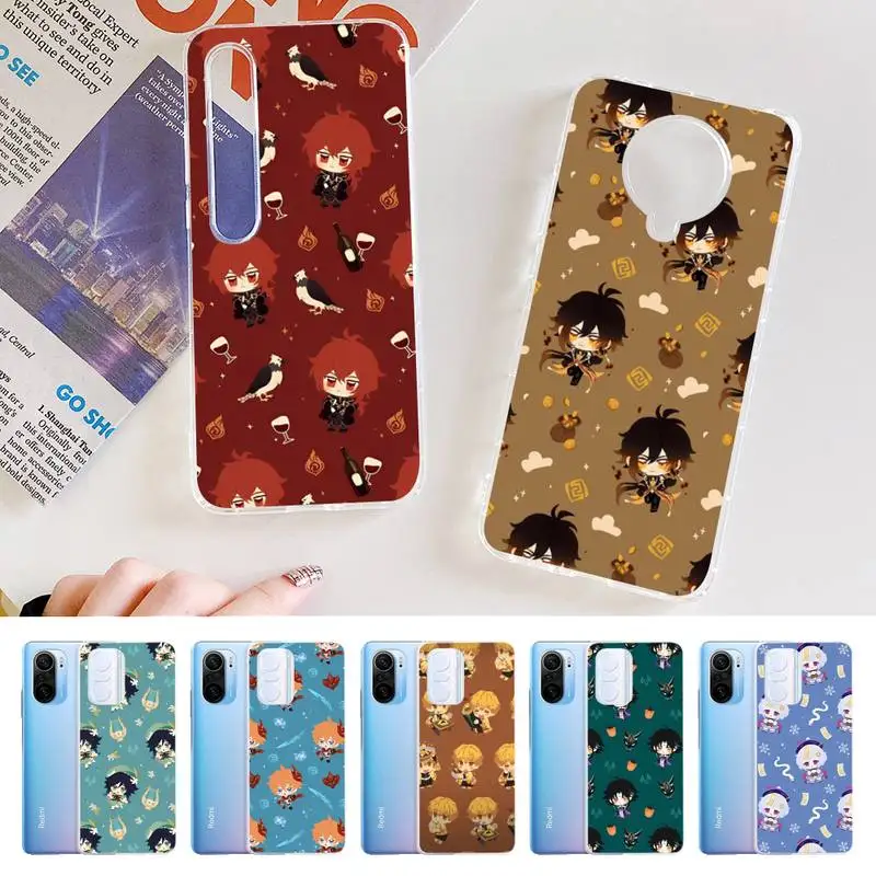 

Cartoon Genshin Impact Phone Case for Samsung S21 A10 for Redmi Note 7 9 for Huawei P30Pro Honor 8X 10i cover