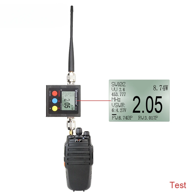 SW-102 VHF UHF 126-525Mhz цифровой измеритель мощности и SWR 120W N-J коннектор динамометр