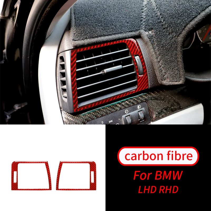 

For BMW 3Series E46 1998-2005 Real Carbon Fiber Car Accessories Vent Panel Dashboard Air Vent Panel Trim