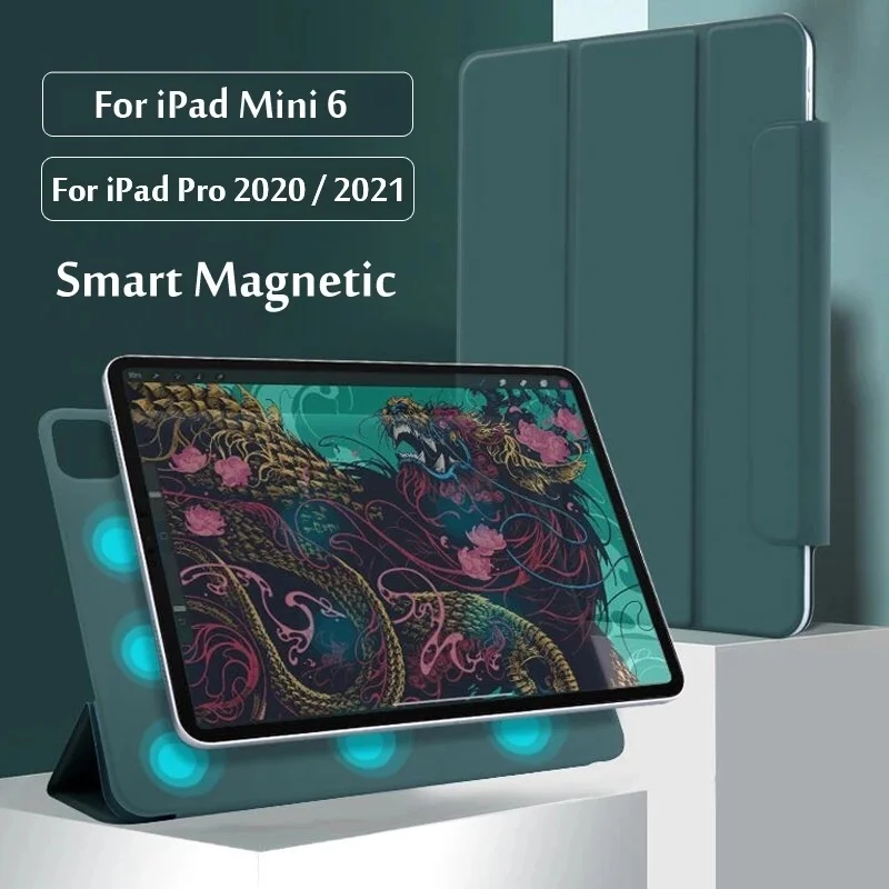 

Safe magnetic smart tablet holder case for ipad air 4 10.9 Inch mini 6 2021 eu pad pro 11 3th 2020 2018 cover with pencil