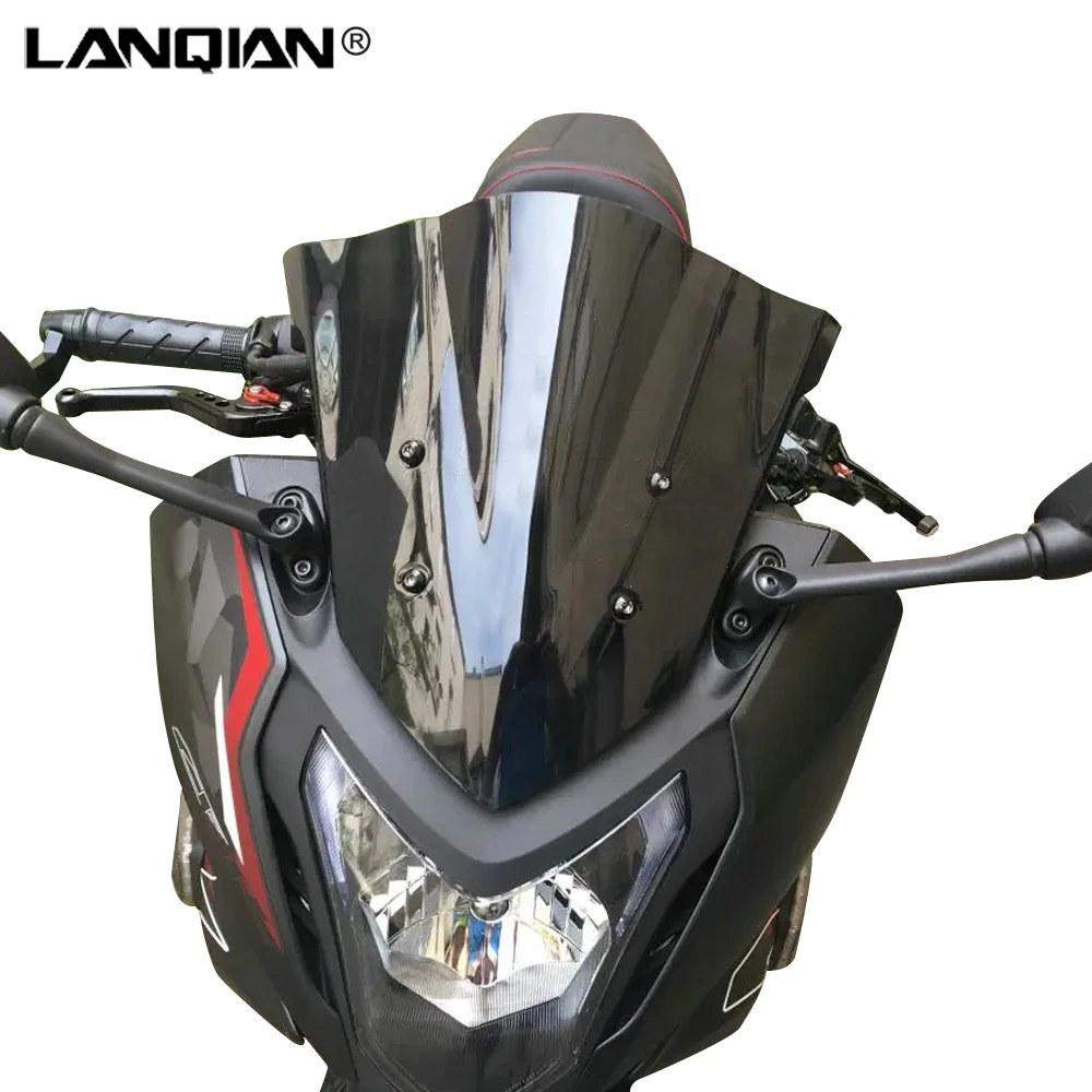 Фото Для Honda CBR650F CBR 650F CBR650 F 2014 2015 2016 2017 2018 лобовое стекло двойной пузырь ветровой экран дефлектор черный №2