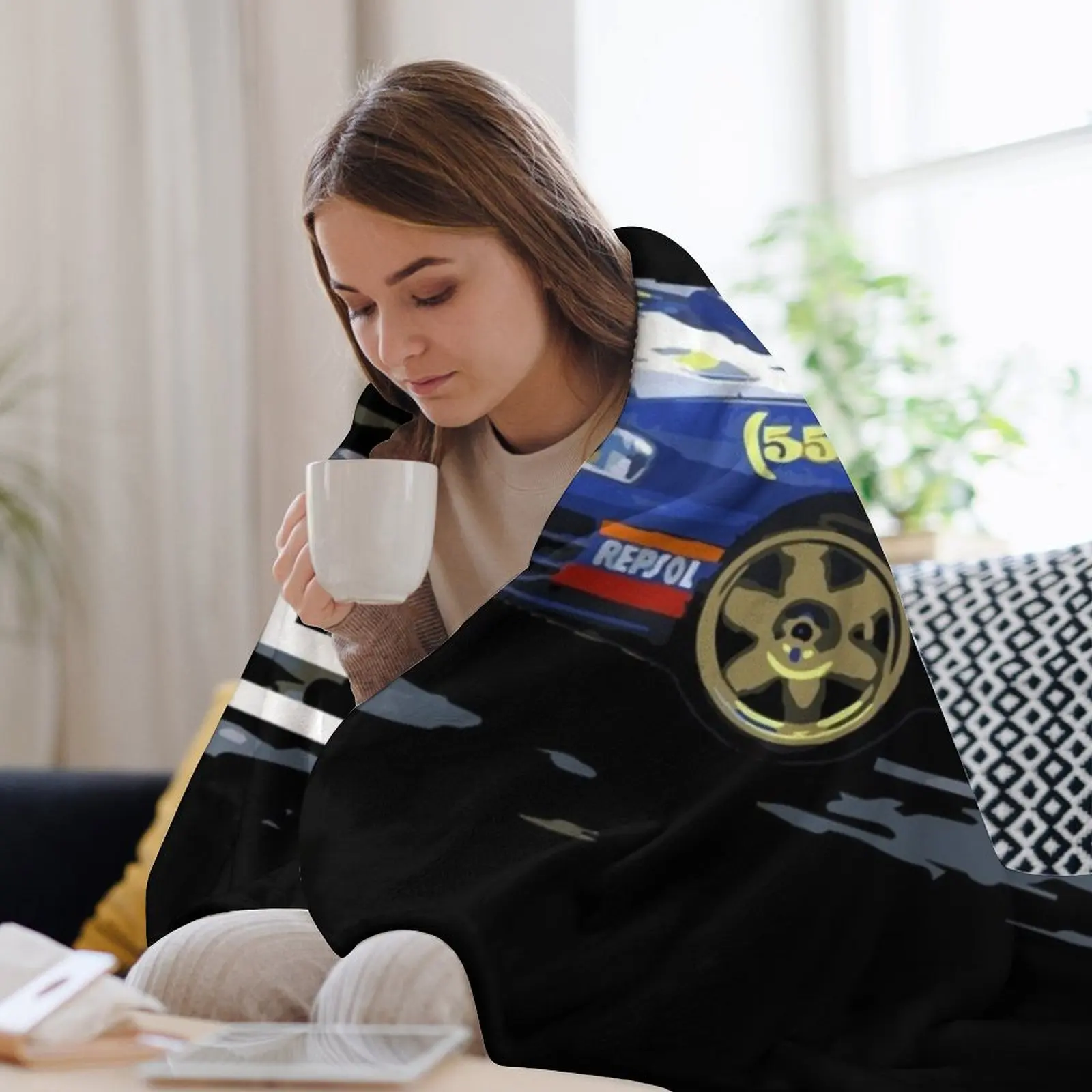 World Rally Blue 555 колин McRae GC8 пледы одеяла и для дивана