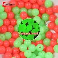 lionriver soft fishing beads stopper luminous round fishing space ball beans rubber rig lure night saltwater fishing accessories