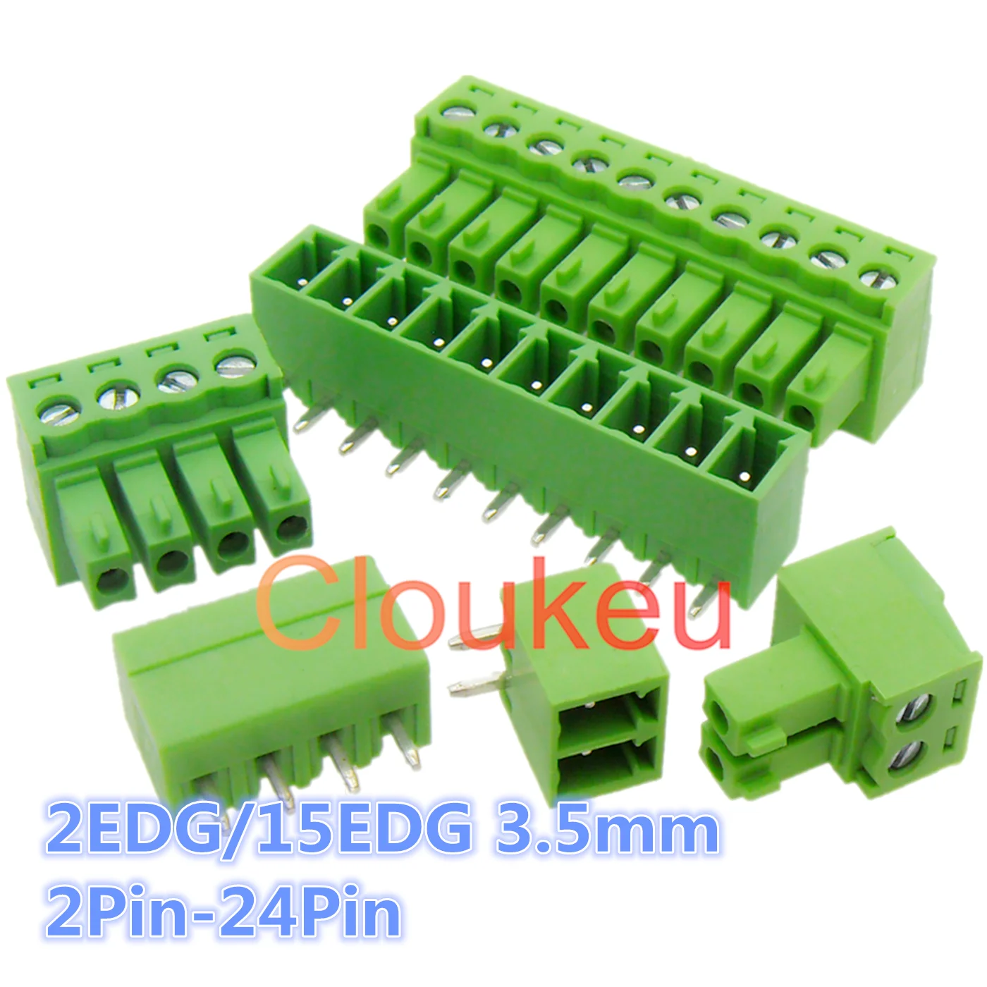 

2EDG/15EDG 3.5mm Plug-in PCB Solder Board Terminals Connecting 2P 3P 4P 5P 6P 7P 8P 9P 10P 11P 12P 13P 14P 15P 16P18P 20P 22P24P