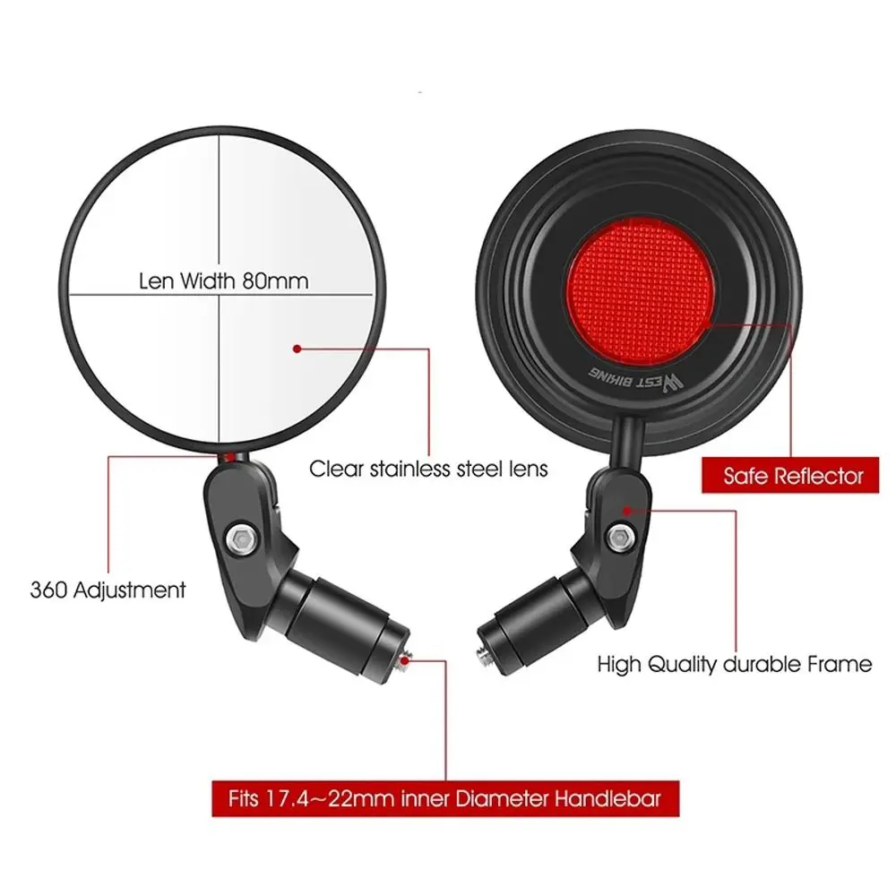 Зеркало заднего вида вращающееся на 360 градусов регулируемое зеркало руль