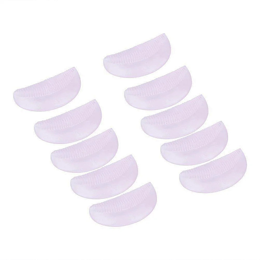 

10 Pair Eyelash Perming Curler Shield Pads False Eyelash Patches Silicone Makeup Tool