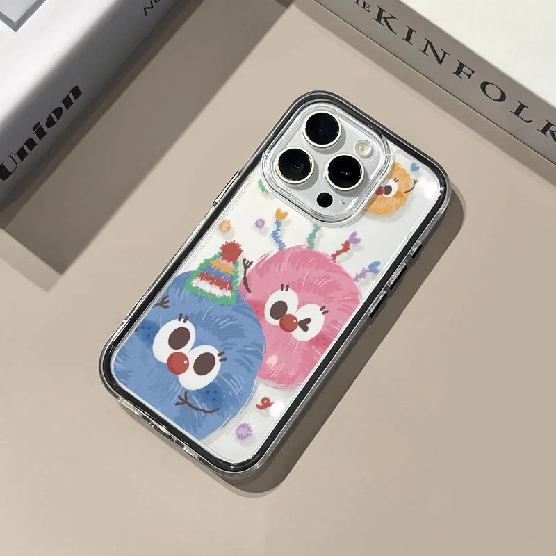 Фото Мягкий прозрачный чехол для телефона Samsung Galaxy S26 Ultra S25 S23 FE S24 S22 Plus A57 A37 A55 A54 A36 A35 A16, цвет сине-розовый, с дизайном «угольный шар» №4