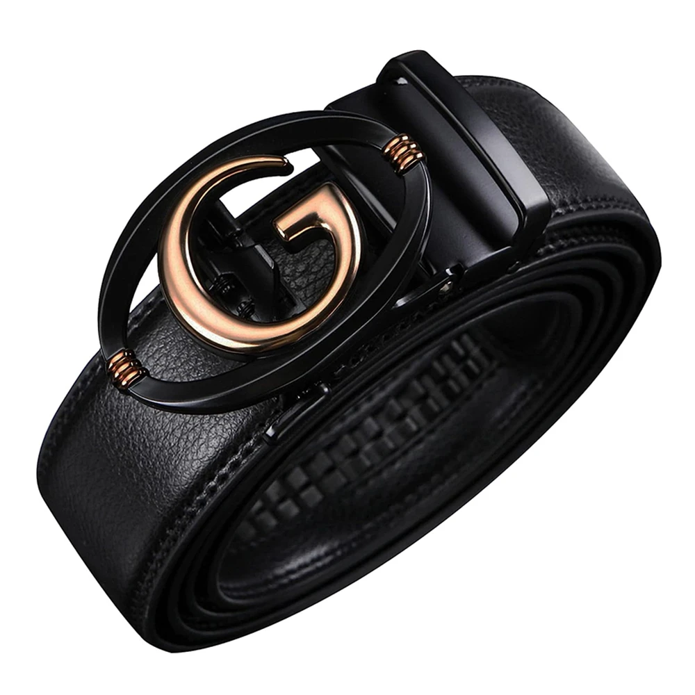 

Men's Belts Fashion Luxury Belts High Quality Genuine Leather Belts Automatic Hollow Ratchet Belts Waist Buckles Belt For Jeans