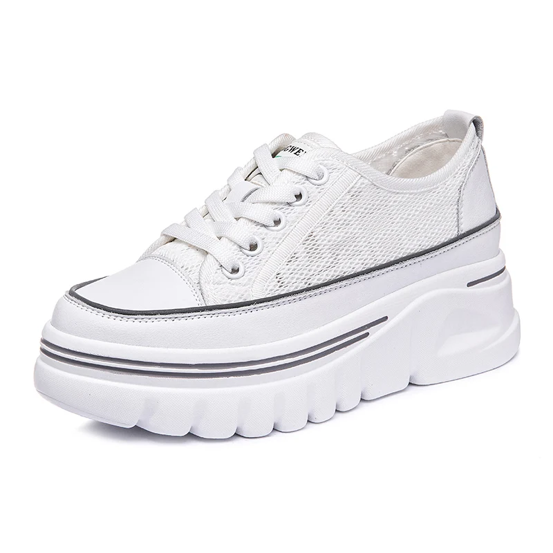 

Platform Shoes Woman Heels Casual Sneakers for Women 2022 New Luxury Sneakers Woman Fashion Mesh Summer Flat Shoes Tennis Female