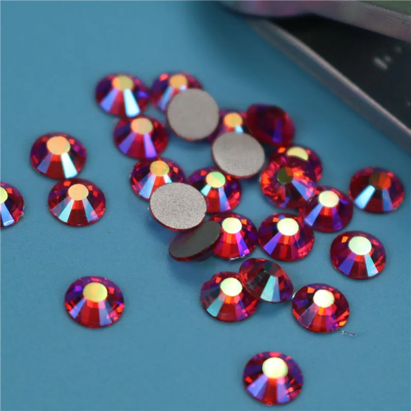 

Оформление ногтей Swarovsky, искусственное бриллиант AB с плоской задней поверхностью, без горячей фиксации, стразы, 3D стеклянные украшения для н...