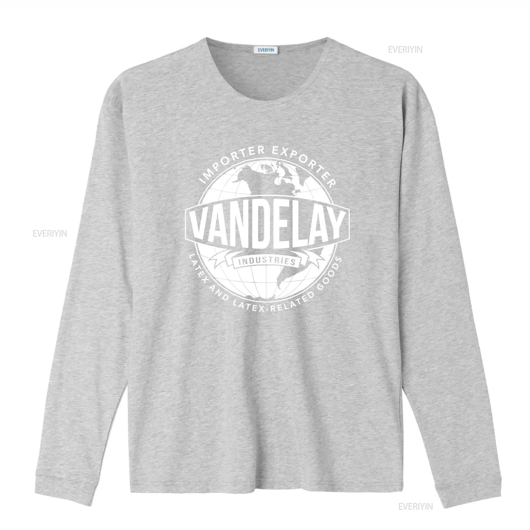Фото Футболка Vandelay Industries: импортный дизайн в стиле Exporter, винтажная, с эффектом потертости, удобная, дизайнерская одежда, связанная с латексом №4