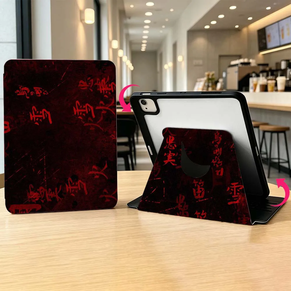 Фото Чехол Anime Horror Black Hole для Samsung Galaxy Tab A7 A8 A9 A11 S6 S7 S8 S9 S10 S11 FE Plus 360 °   Чехол для планшета с поворотным слотом для ручки №3