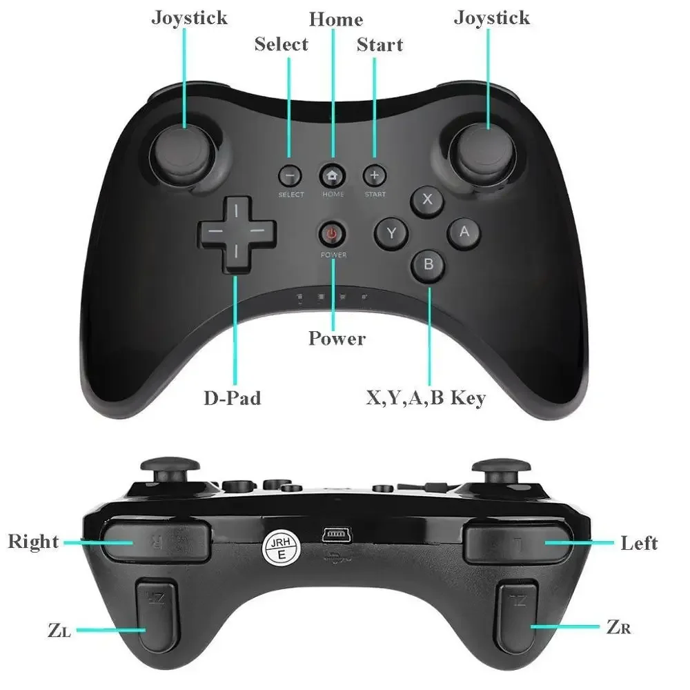 Беспроводной профессиональный контроллер геймпада для Nintendo Wii U Pro