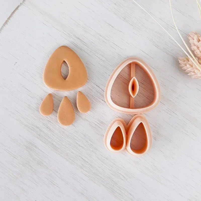 Мягкие керамические серьги форма для полимерной глины неправильная