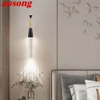 aosong nordic creative pendant lamp crystal bubble shape decorative light for home living room bedroom