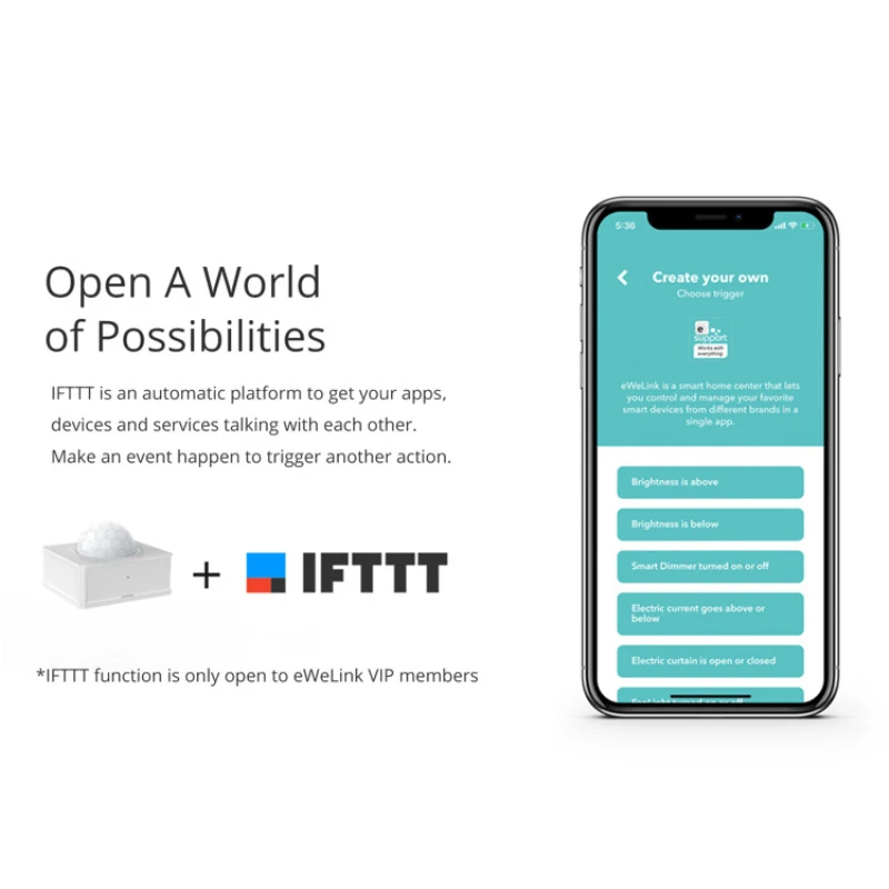 Датчик движения SONOFF PIR3 433 МГц смарт-сцены Двухрежимная сигнализация