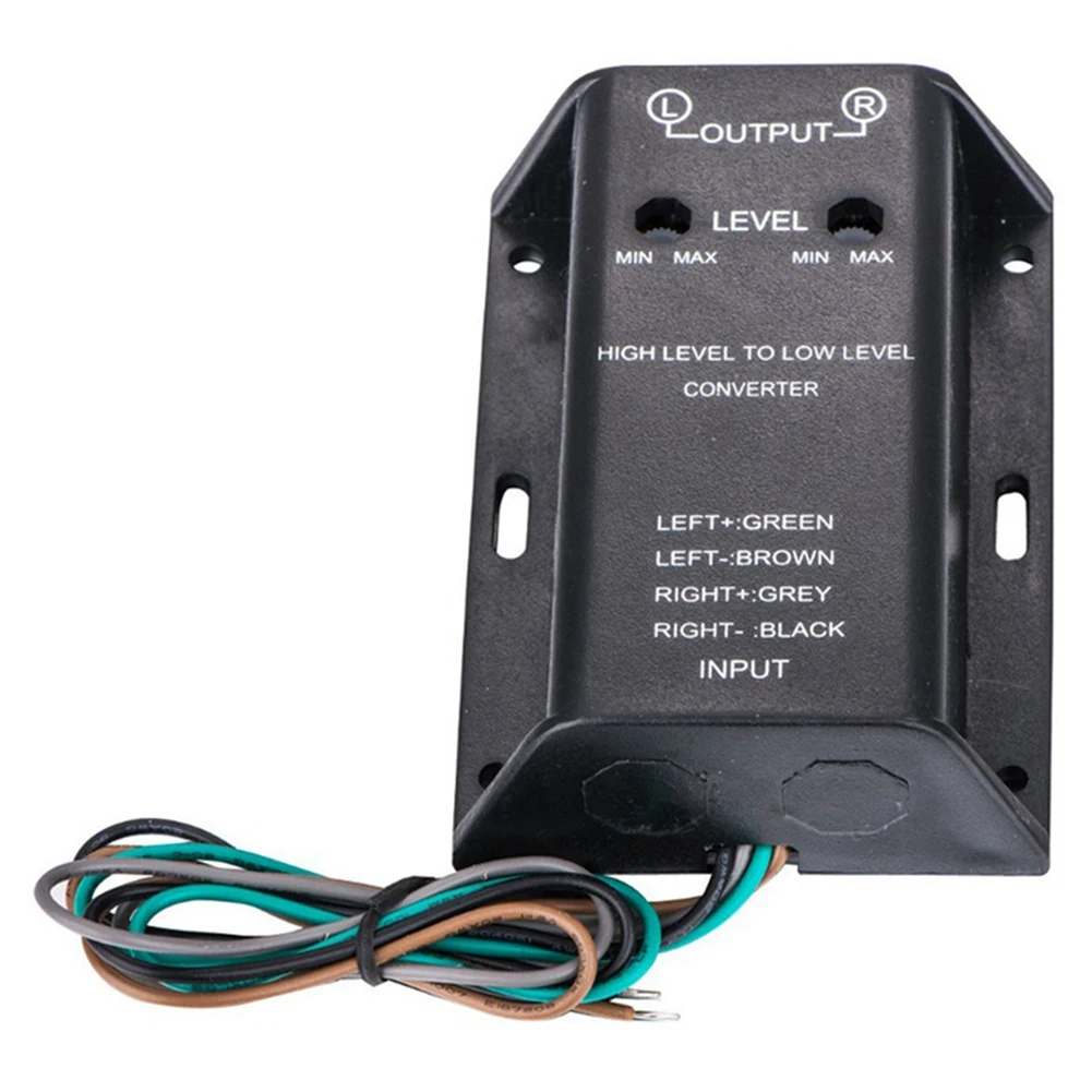 

High to Low Line Level Adjustable Adapter 2 Channel Speaker to Rca