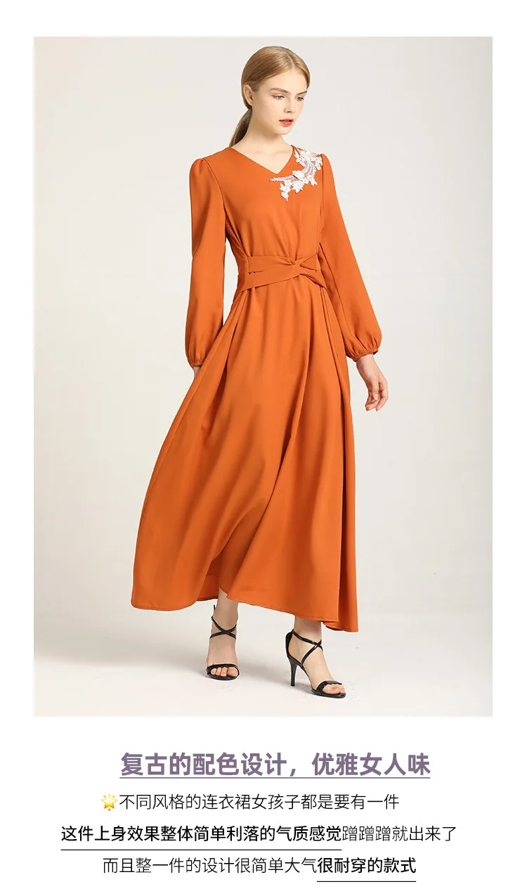 Женское длинное платье Abaya Дубай платье-макси в турецком мусульманском арабском