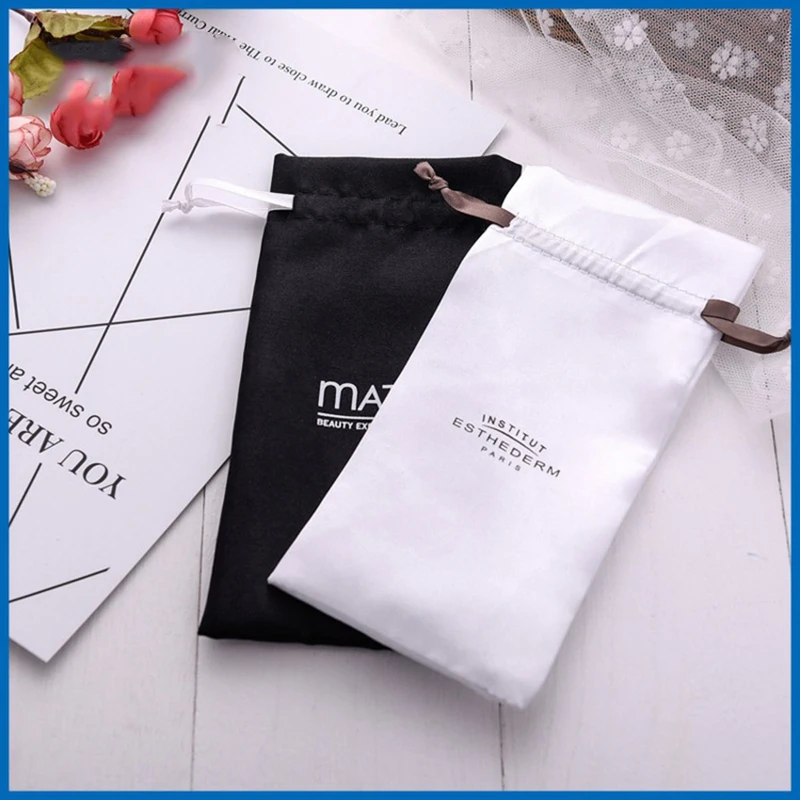 Атласные сумки для упаковки ювелирных изделий макияж свадебный подарок